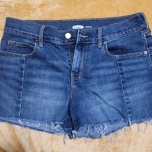 Old Navy Dark Blue Frayed Hem Shorts